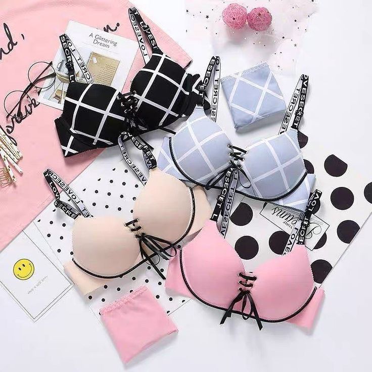 Front stripes bras set