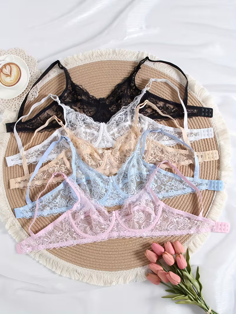 Sexy floral bras sets