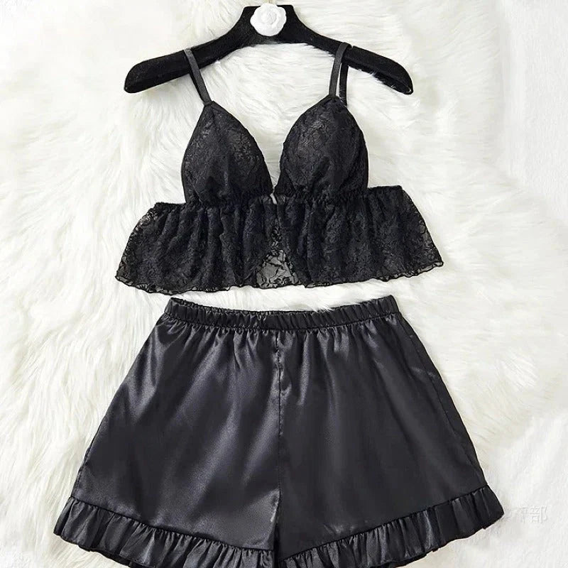Intimate Butterfly Top with Shorts Daily Wear Lingerie