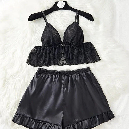 Intimate Butterfly Top with Shorts Daily Wear Lingerie