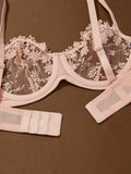 Floral net bra