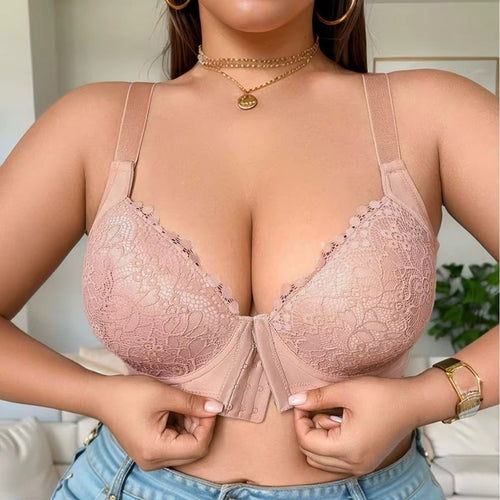 Front button open bra