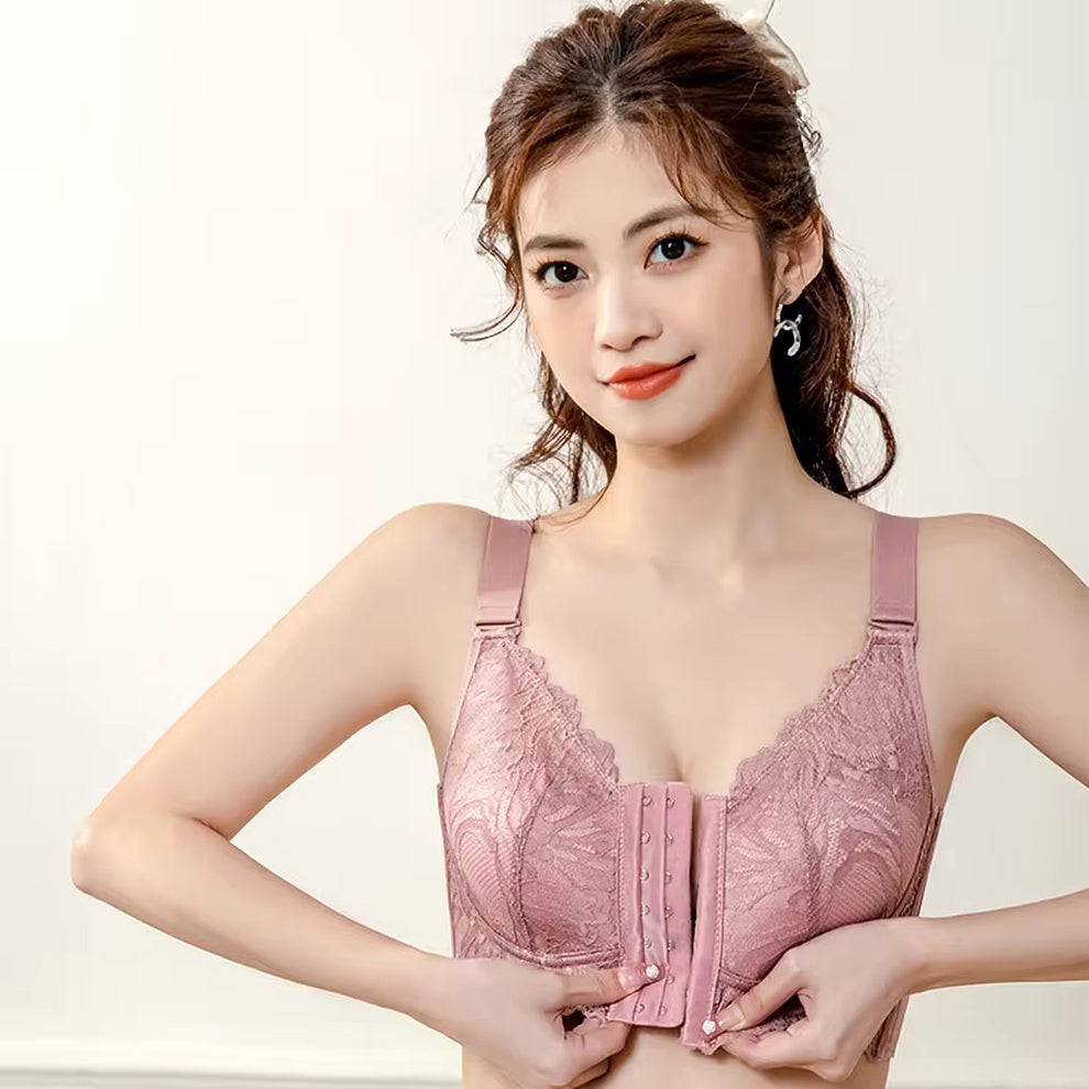 Front button open bra