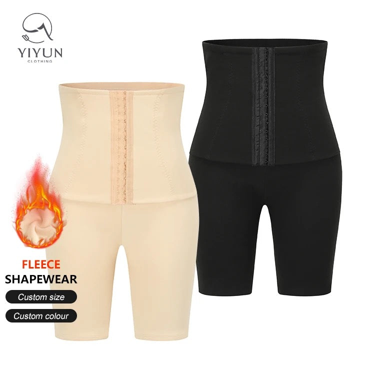 Easy button stripped body shaper