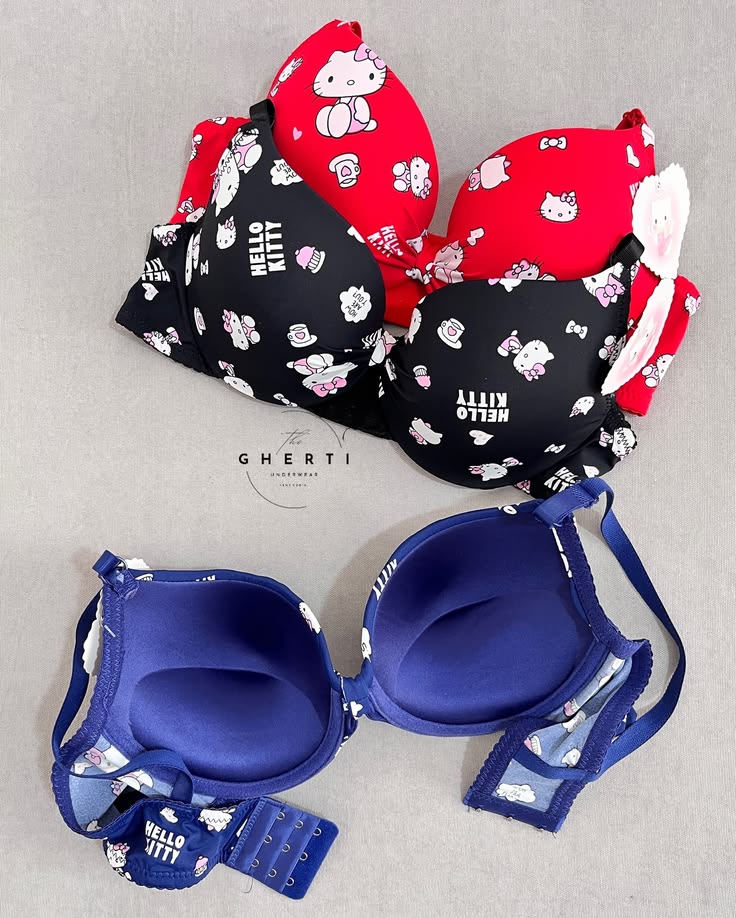 Cute kitty bras set