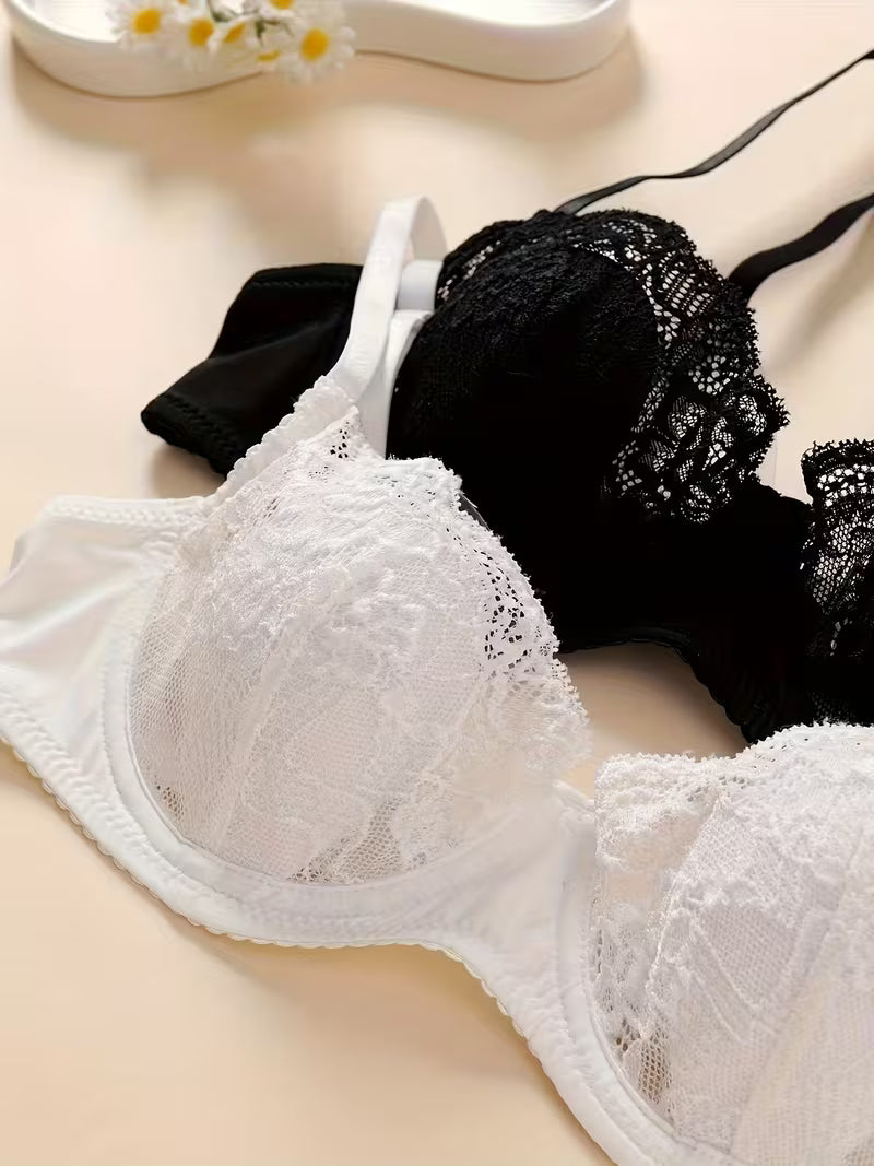 Half floral bras set