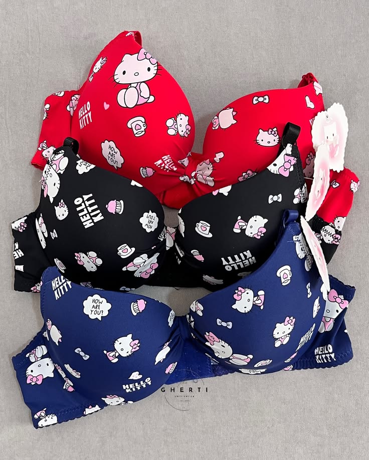 Cute kitty bras set